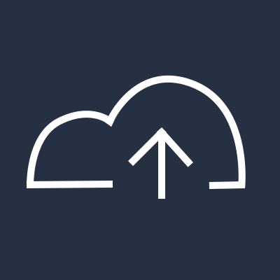 Cloud symbol with an overlapping up arrow